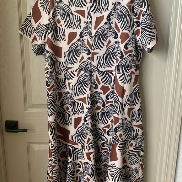 Sz 18 Eloquii Zebra Print Dress - Picture 2 of 2